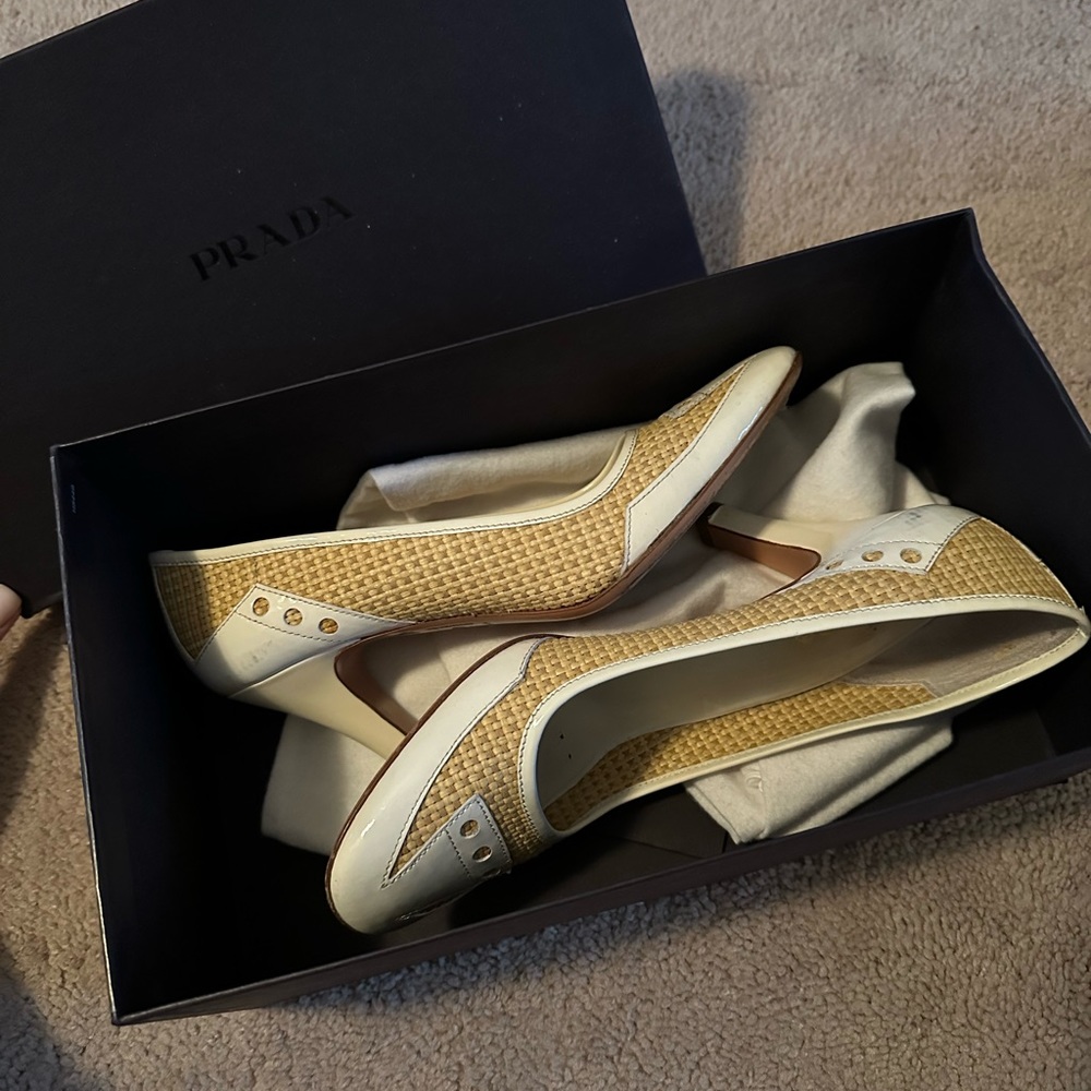 PRADA Used Heels Platform White 6 size